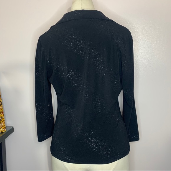 2 for $15 Vintage 3/4- sleeve sparkly top - Picture 2 of 3